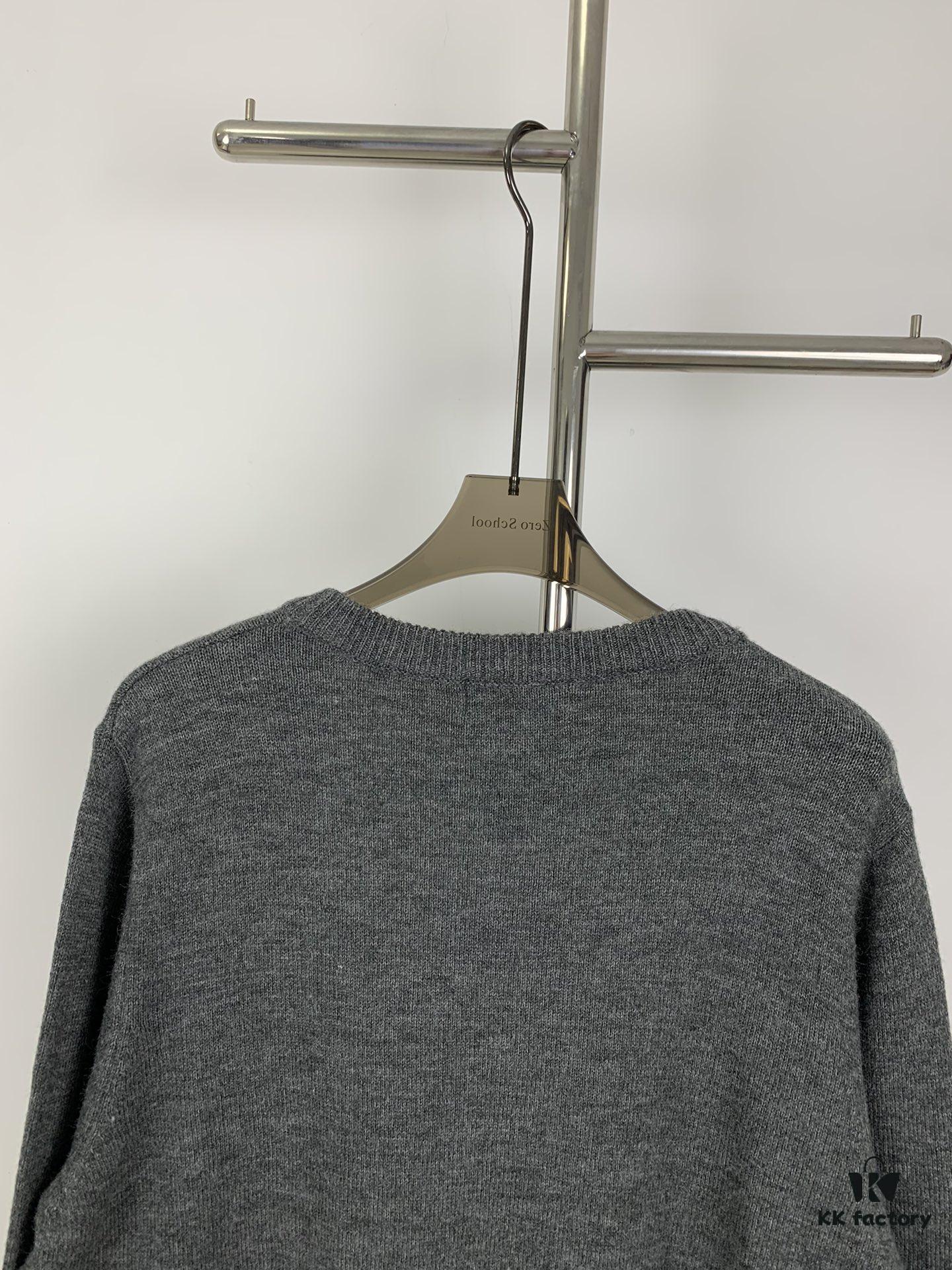 New YSL Saint Laurent 24SS V-Neck Long-Sleeve Knit Shirt Unisex