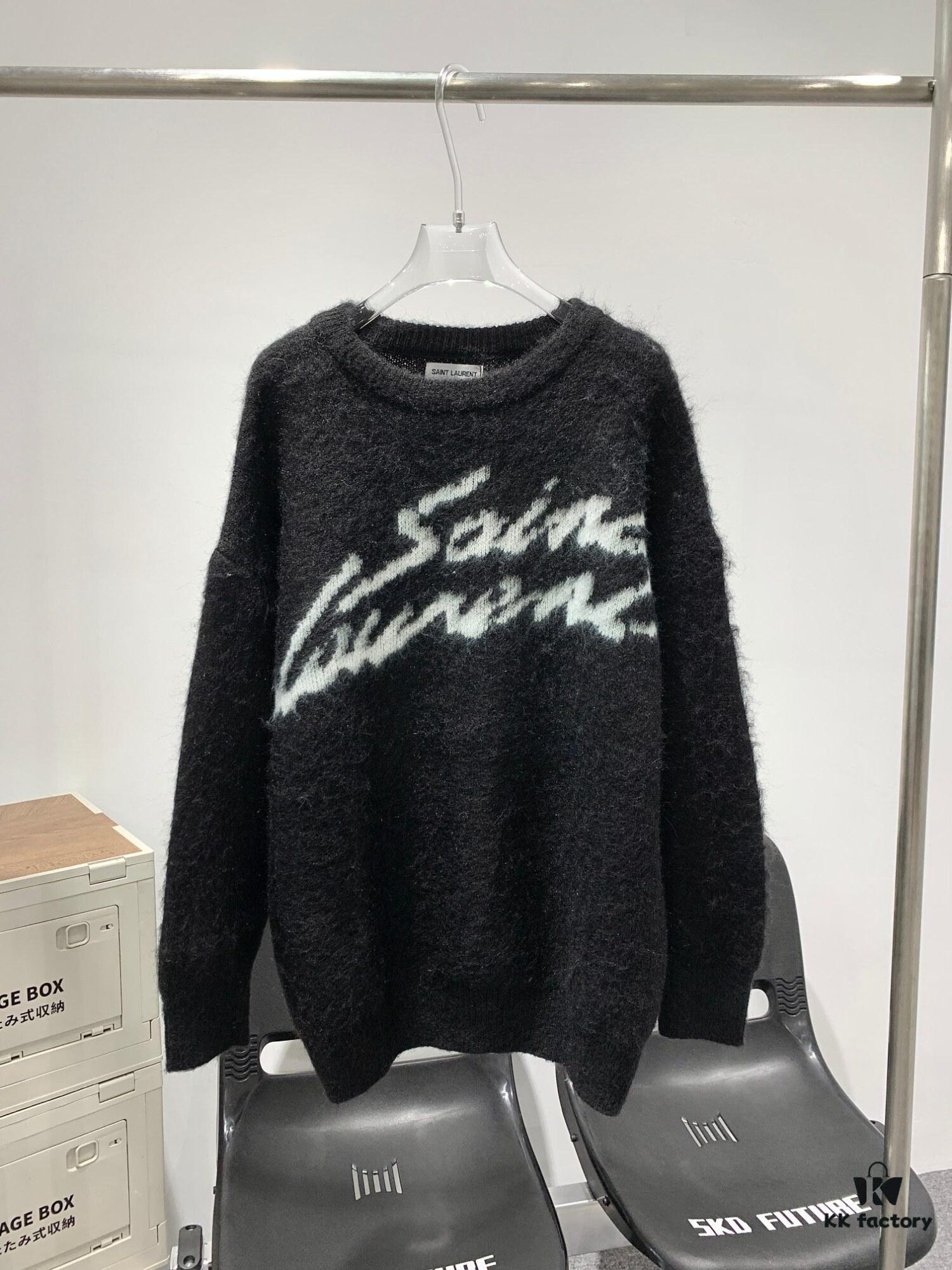 New Arrival Saint Laurent SLY Mohair Crew Neck Sweater Unisex