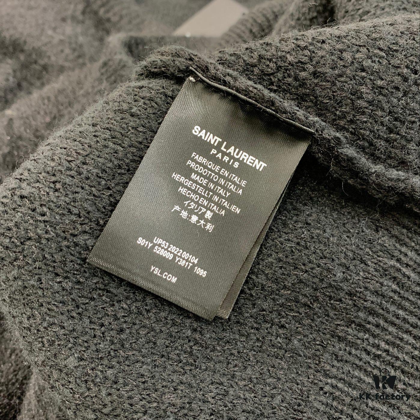 New Arrival Saint Laurent SLY Mohair Crew Neck Sweater Unisex