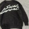 New Arrival Saint Laurent SLY Mohair Crew Neck Sweater Unisex