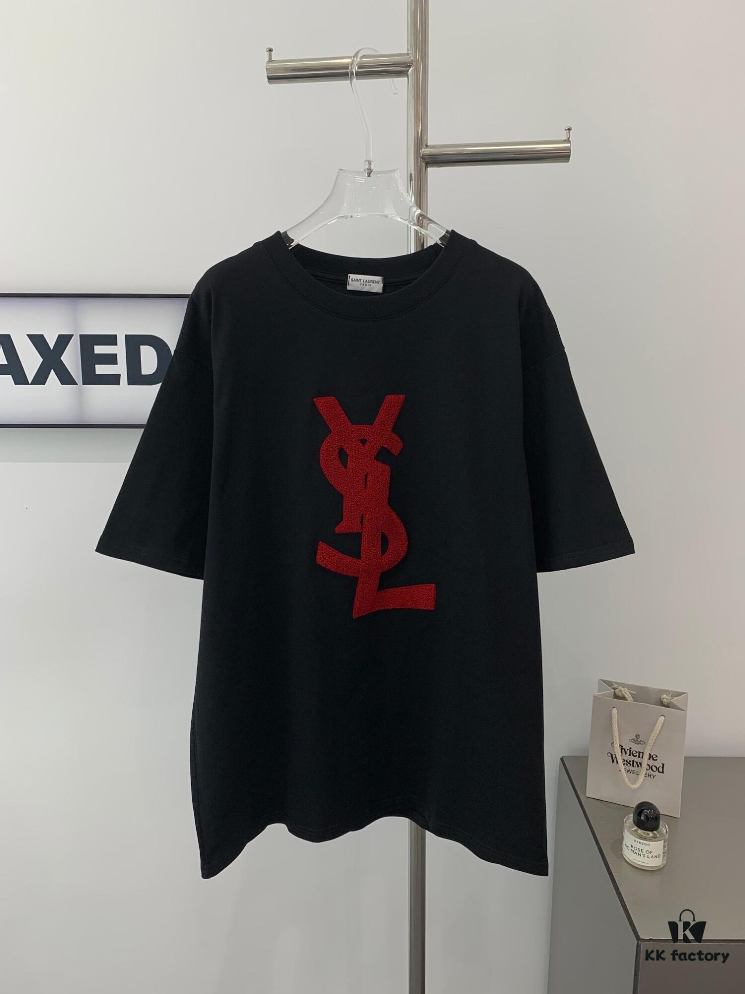 New Arrival Saint Laurent Vintage Limited Edition Towel Embroidery Short Sleeve T-Shirt