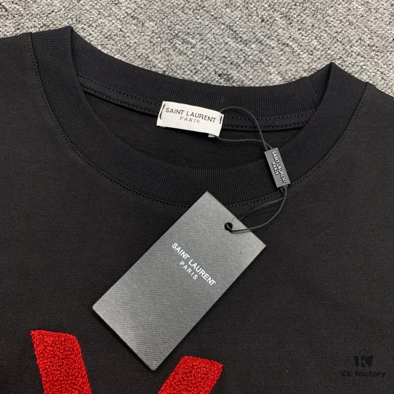 New Arrival Saint Laurent Vintage Limited Edition Towel Embroidery Short Sleeve T-Shirt