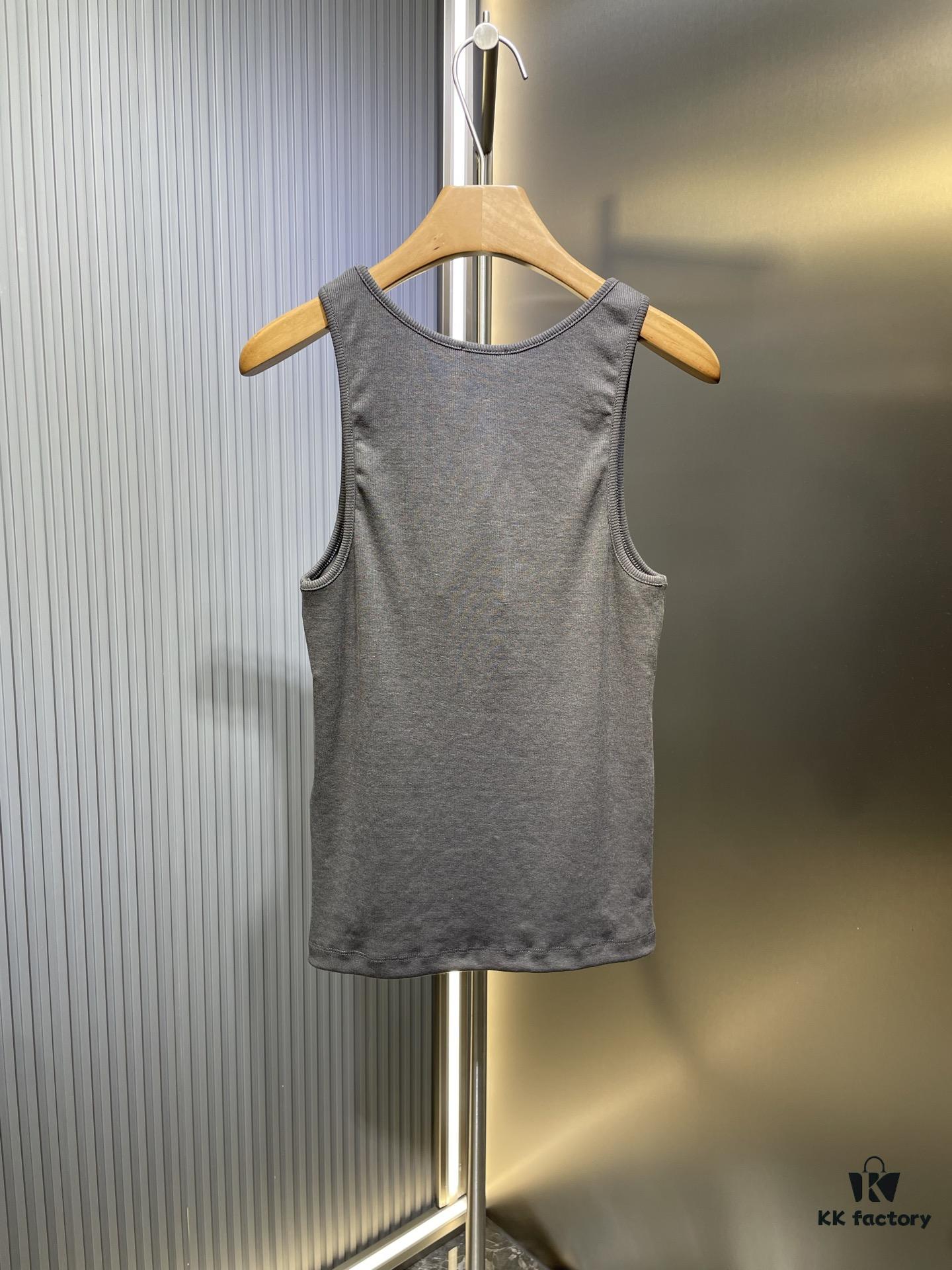 Saint Laurent Embroidered Logo Vest