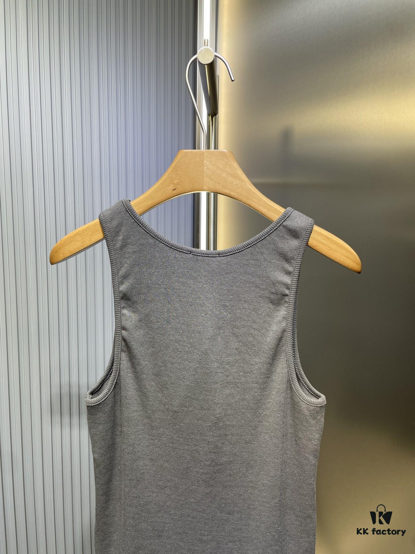 Saint Laurent Embroidered Logo Vest