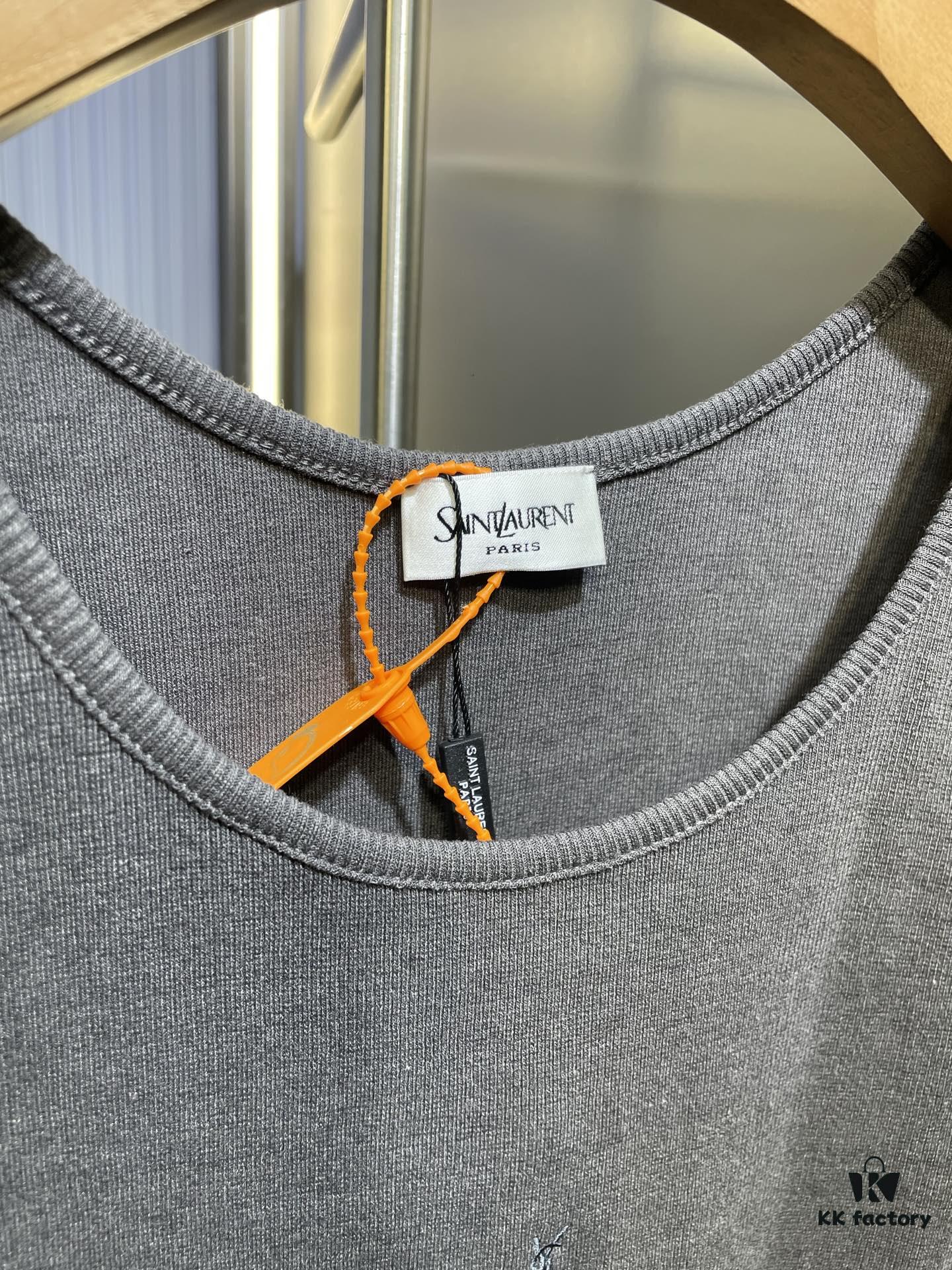 Saint Laurent Embroidered Logo Vest