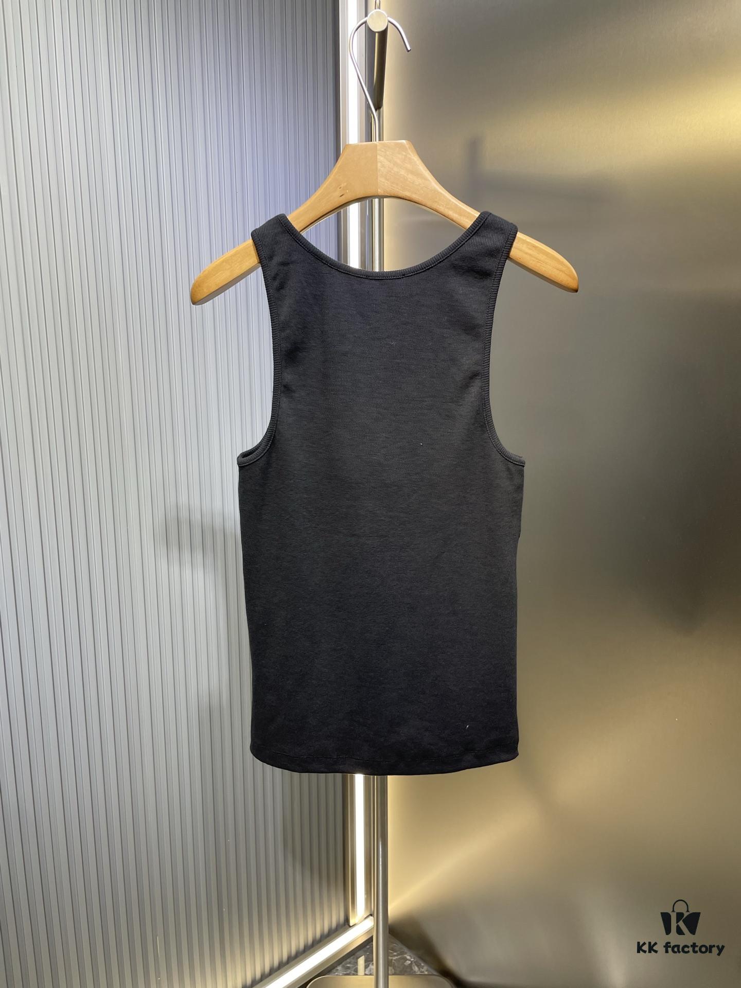 Saint Laurent Embroidered Logo Vest