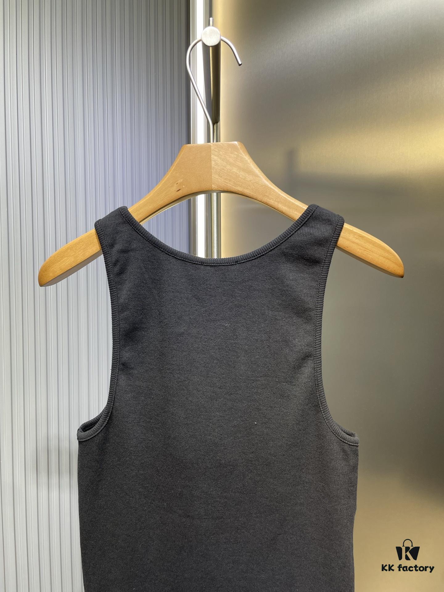 Saint Laurent Embroidered Logo Vest