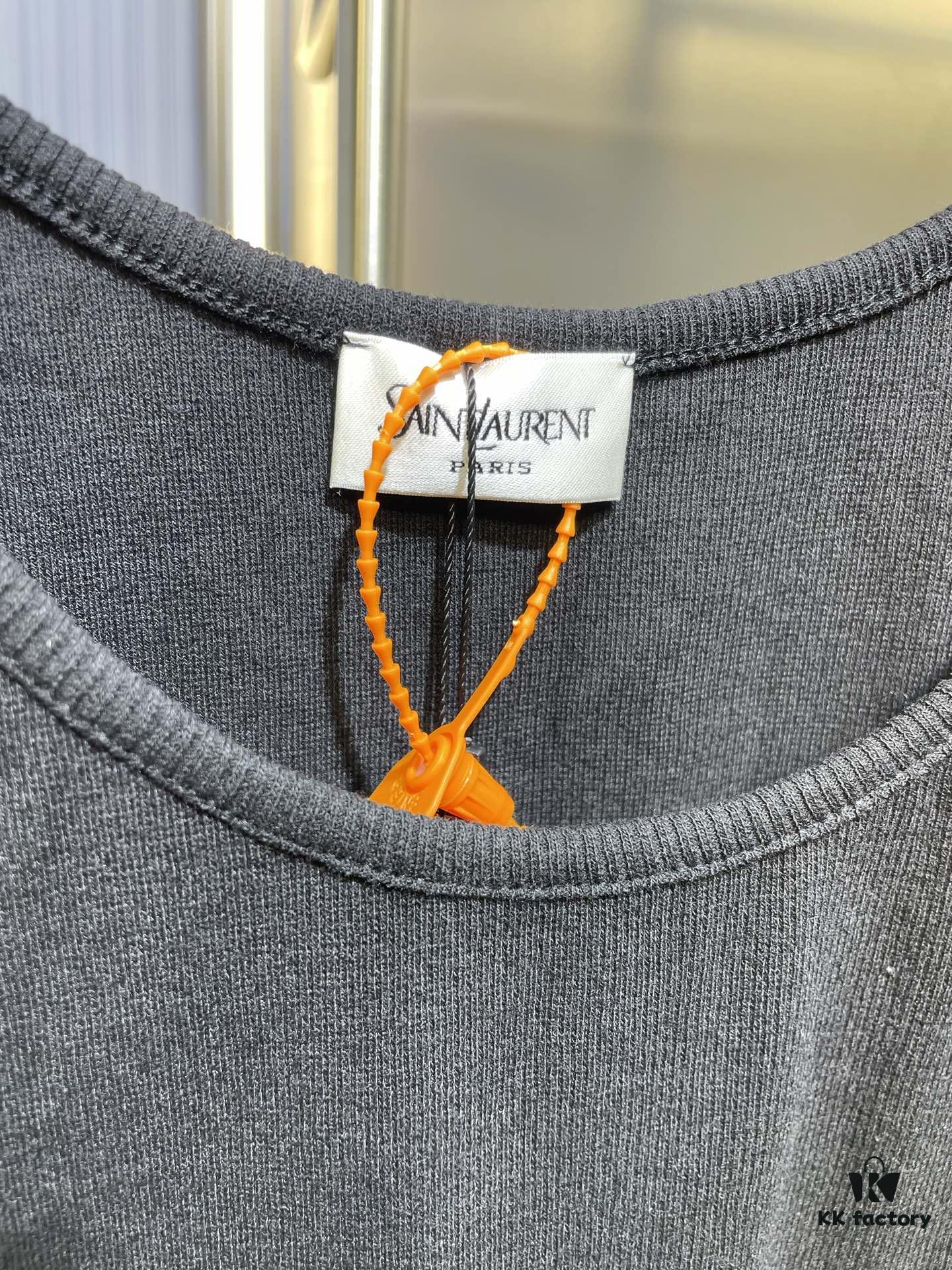 Saint Laurent Embroidered Logo Vest