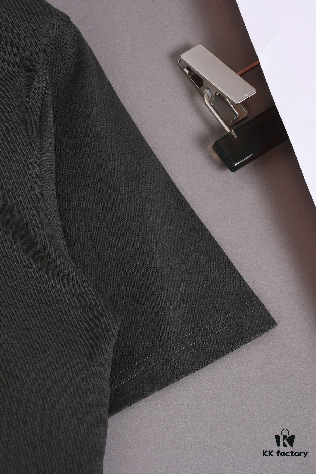 New Arrival 25S Saint Laurent Embossed Logo T-Shirt, Premium Garment-Washed Cotton, Unisex Relaxed Fit