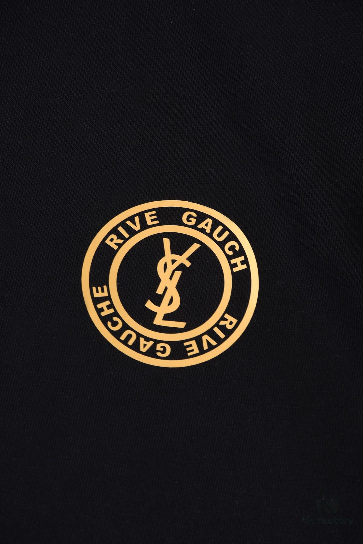 New Arrival 25S Saint Laurent Embossed Logo T-Shirt, Premium Garment-Washed Cotton, Unisex Loose Fit, Soft and Comfortable