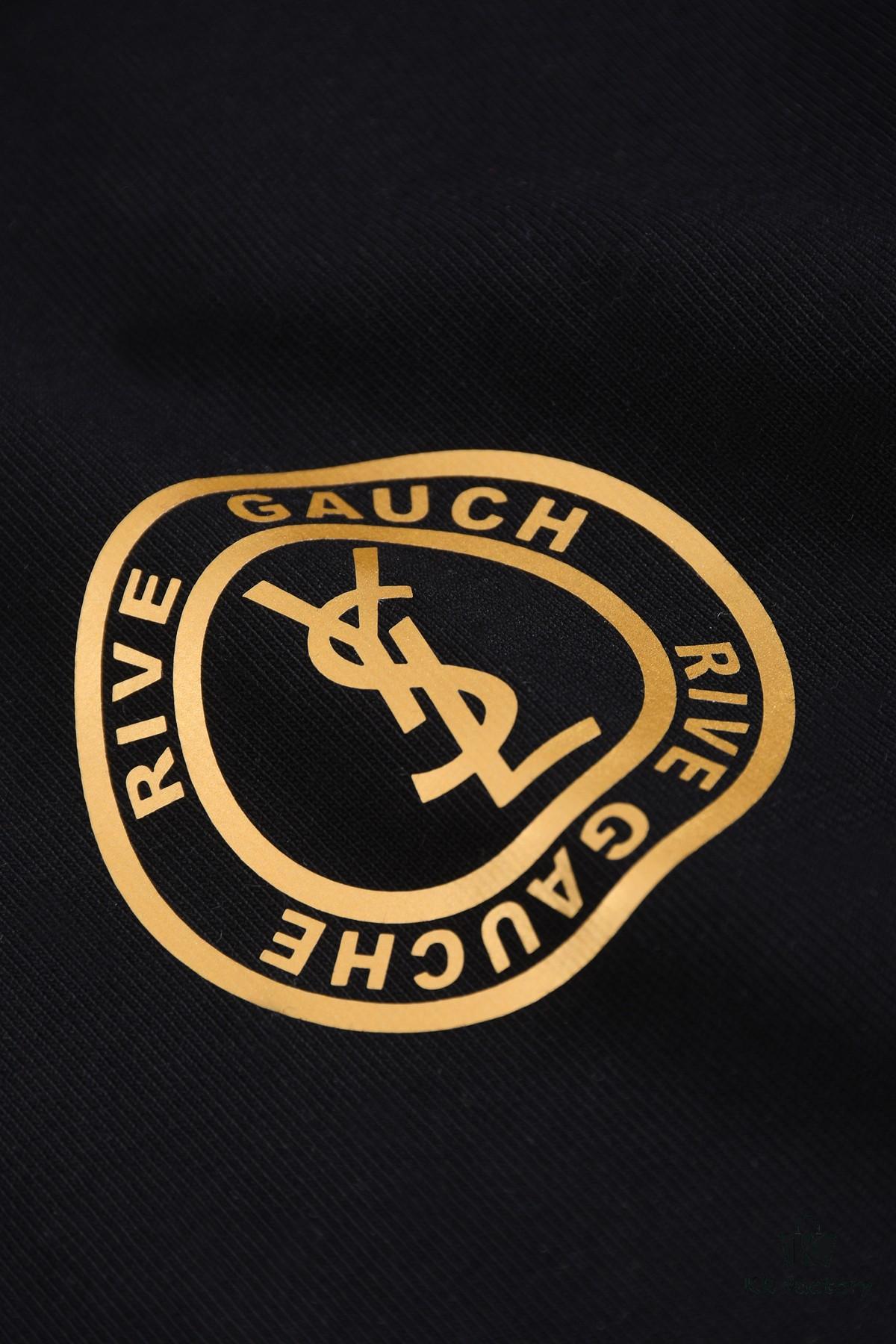 New Arrival 25S Saint Laurent Embossed Logo T-Shirt, Premium Garment-Washed Cotton, Unisex Loose Fit, Soft and Comfortable