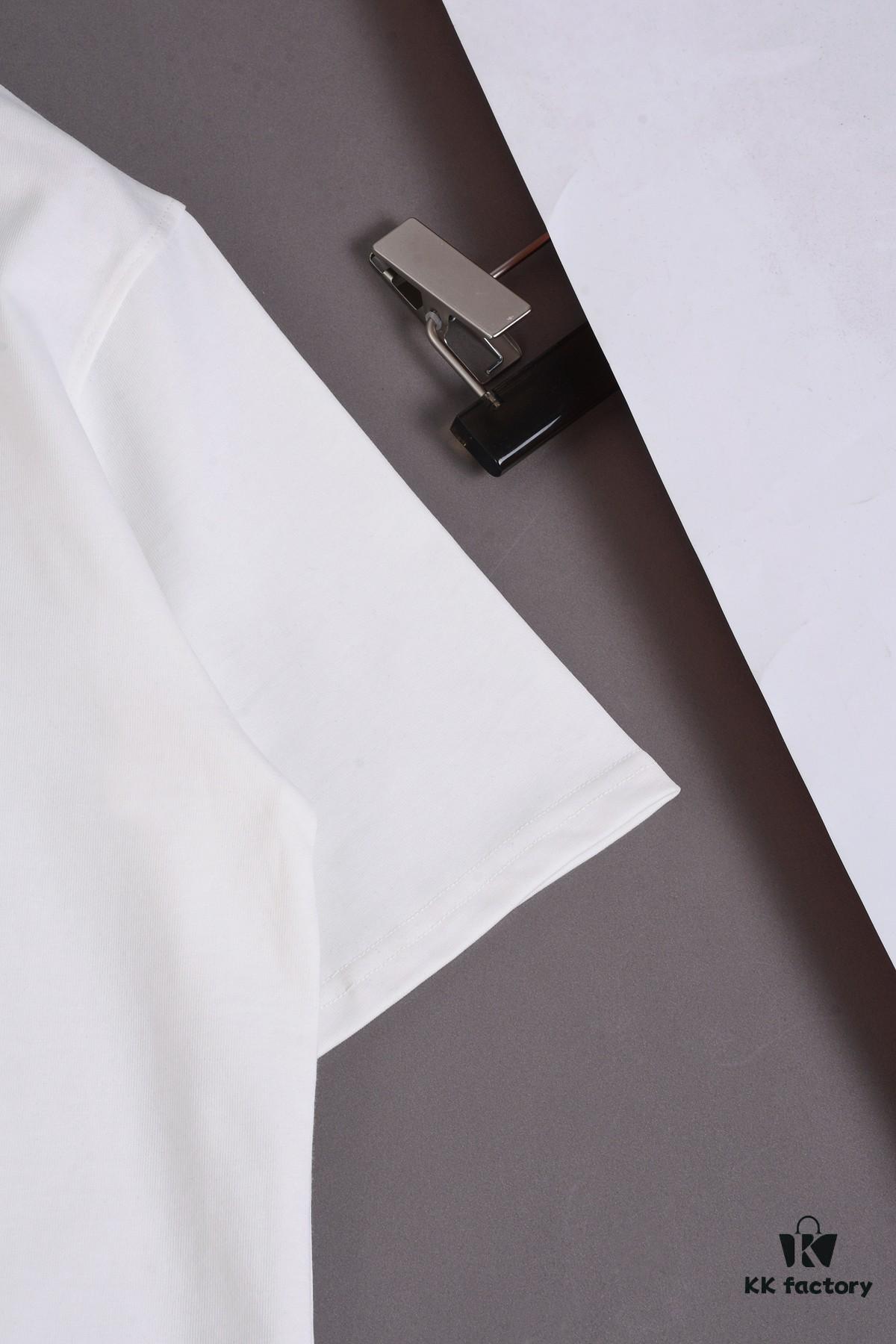 New Arrival 25S Saint Laurent Embossed Logo T-Shirt, Premium Washed Cotton Fabric, Soft and Comfortable Unisex Streetwear