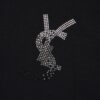 New Arrival 25S Saint Laurent Rhinestone T-Shirt, Heavyweight Cotton Washed Fabric, Unisex Loose Fit Fashion Tee