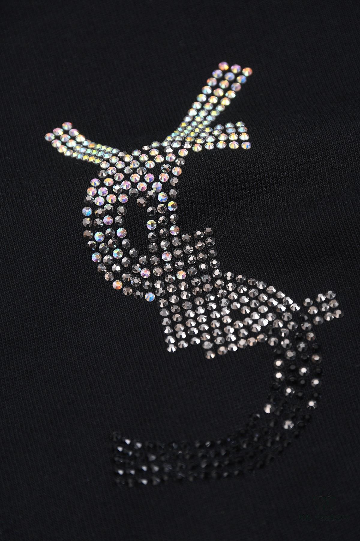 New Arrival 25S Saint Laurent Rhinestone T-Shirt, Heavyweight Cotton Washed Fabric, Unisex Loose Fit Fashion Tee