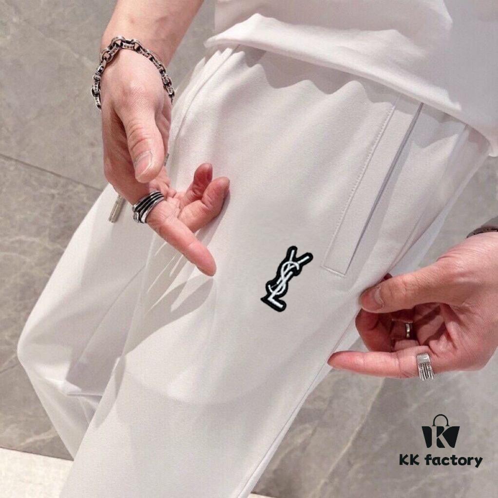 YSL Saint Laurent (Perfect for Plus-Size) 2025 Official Website Same Style, World-Famous Luxury Brand, Men's Summer High-Quality Double-Mercerized Cotton Set, Imported Original Fabric, Trendy Fashion Item of the Season, Versatile Bestseller, Simple and Elegant Design with Precision Craftsmanship to Keep You at the Pinnacle of Style