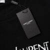 Saint Laurent Paris 23SS Color-Block Letter Short Sleeve T-Shirt