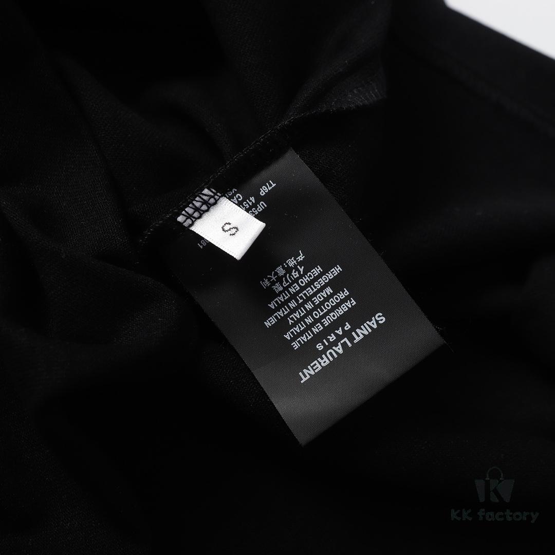 Saint Laurent Paris 23SS Color-Block Letter Short Sleeve T-Shirt