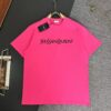 Yves Saint Laurent *YSL* Saint Laurent 320g Heavyweight Pure Cotton T-Shirt, Thick and Breathable Loose Fit, Logo Print Design, Spring and Summer New Round Neck Fashion Short Sleeve Tee