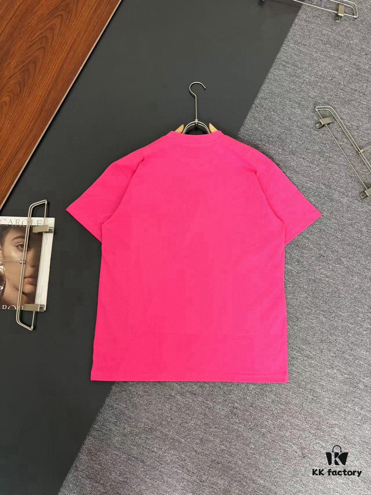 Yves Saint Laurent *YSL* Saint Laurent 320g Heavyweight Pure Cotton T-Shirt, Thick and Breathable Loose Fit, Logo Print Design, Spring and Summer New Round Neck Fashion Short Sleeve Tee