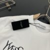 Yves Saint Laurent *YSL* Saint Laurent 320g Heavyweight Cotton T-Shirt with Logo Print, Thick and Breathable Loose-Fit Short-Sleeve Crew Neck Tee for Spring and Summer