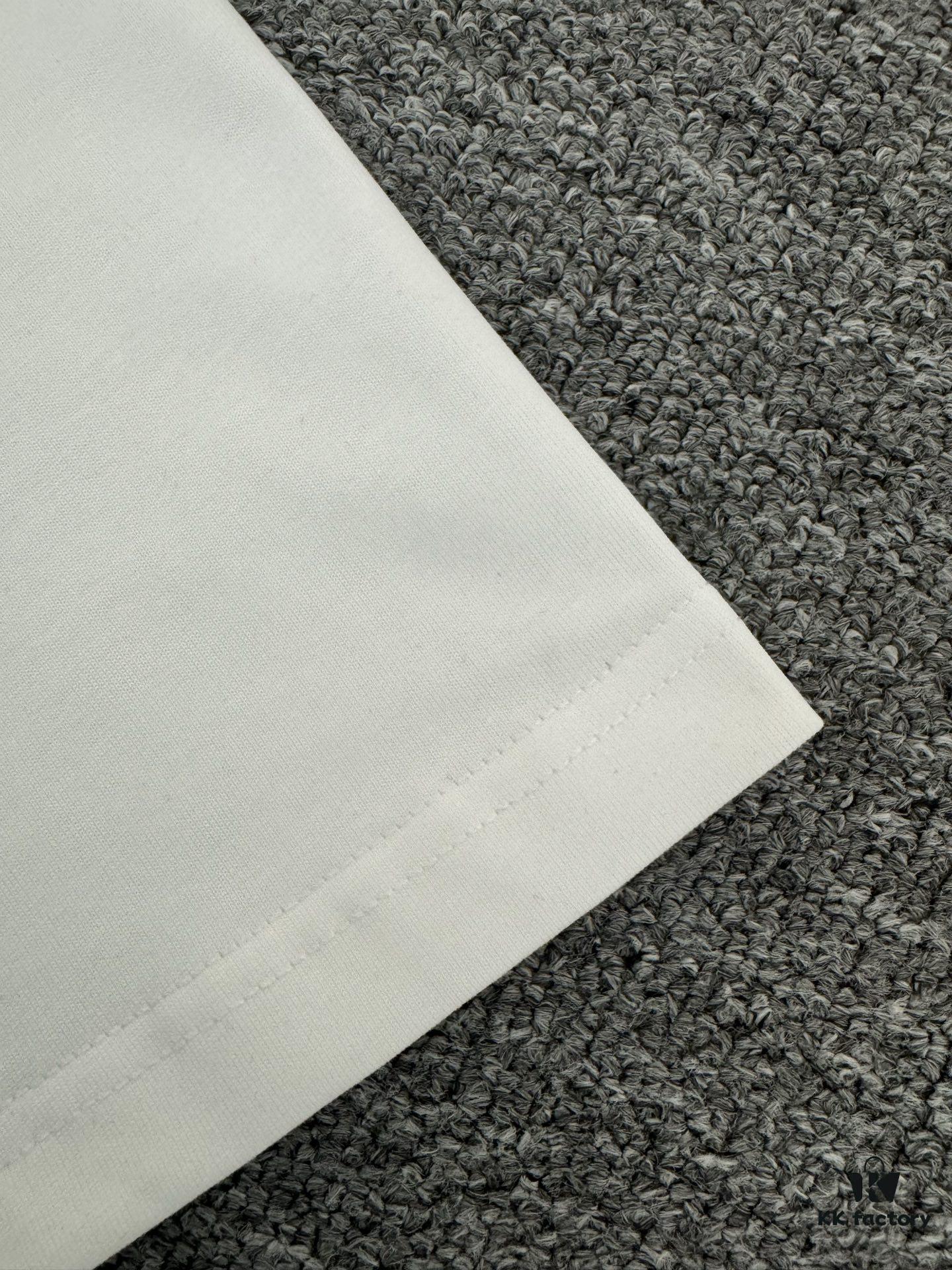 Yves Saint Laurent *YSL* Saint Laurent 320g Heavyweight Cotton T-Shirt with Logo Print, Thick and Breathable Loose-Fit Short-Sleeve Crew Neck Tee for Spring and Summer