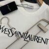 Yves Saint Laurent *YSL* Saint Laurent 320g Heavyweight Cotton T-Shirt with Logo Print, Thick and Breathable Loose-Fit Short-Sleeve Crew Neck Tee for Spring and Summer