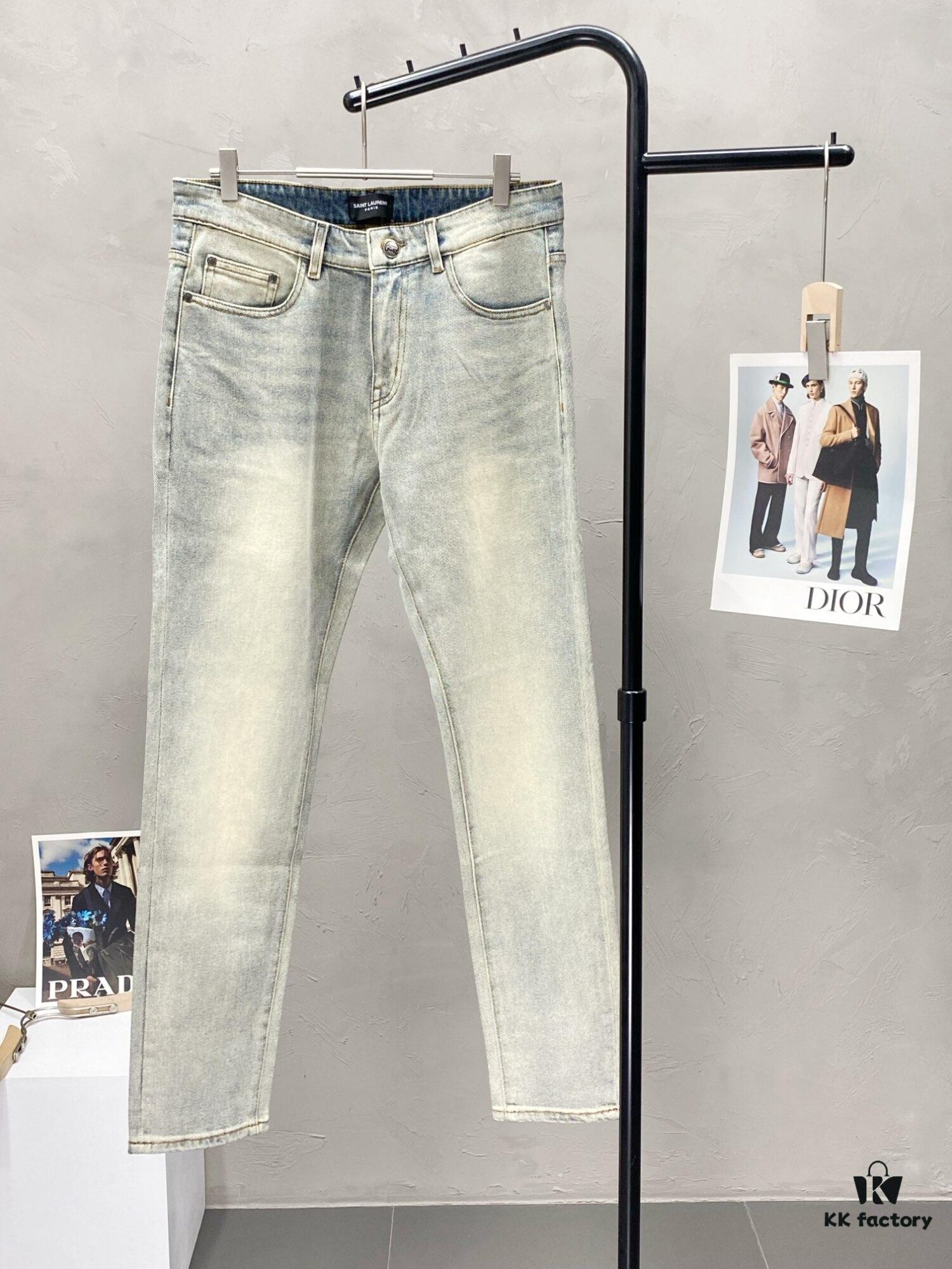 SAINT LAURENT YSL Exclusive New Arrival Casual Jeans High-End Version