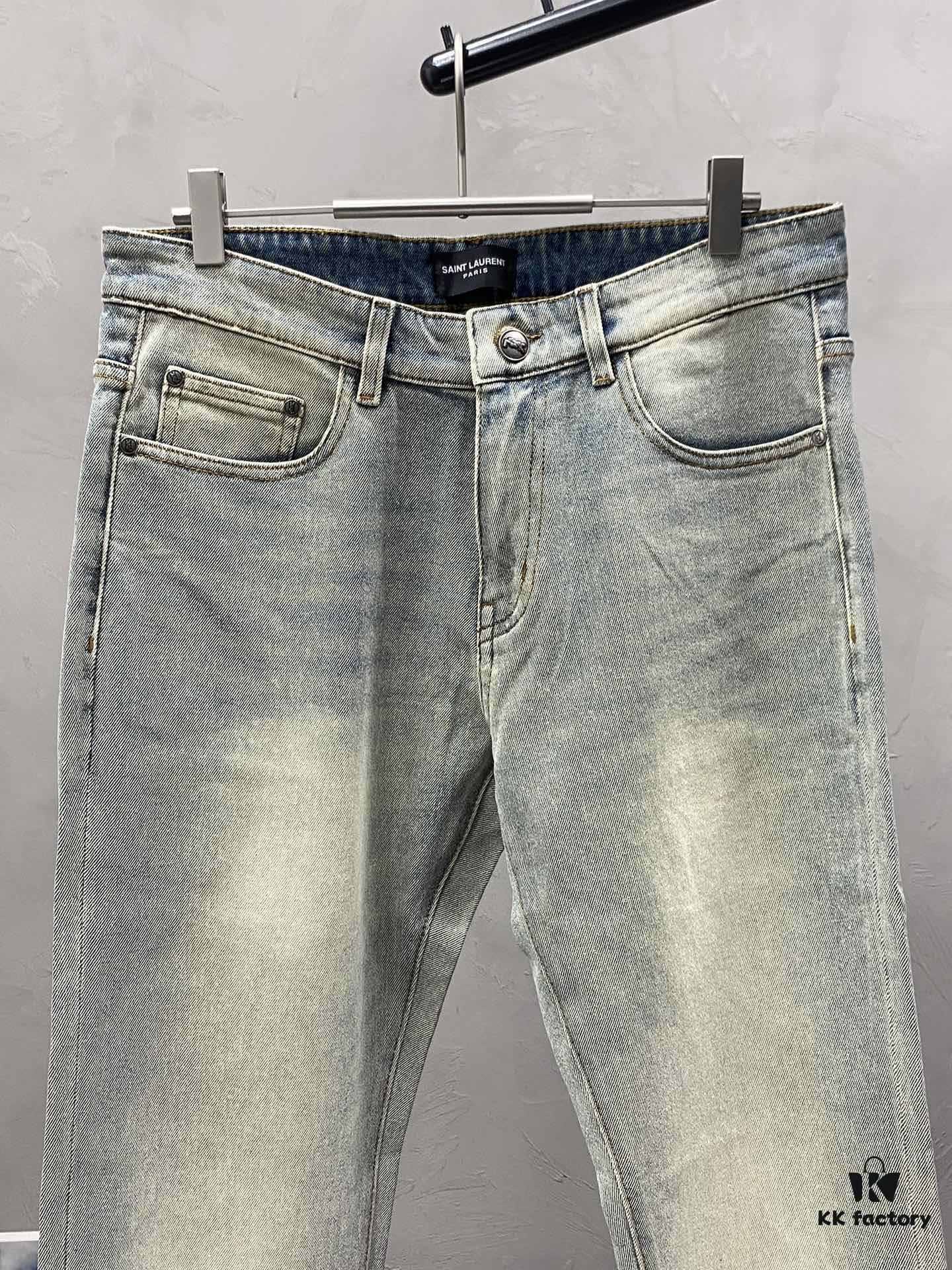 SAINT LAURENT YSL Exclusive New Arrival Casual Jeans High-End Version