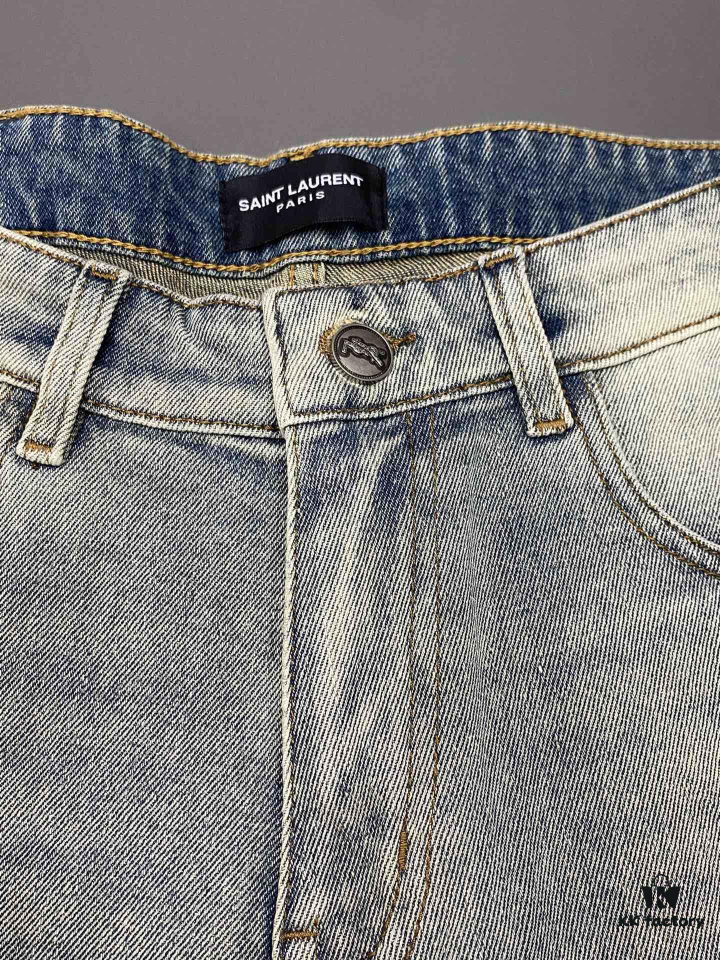 SAINT LAURENT YSL Exclusive New Arrival Casual Jeans High-End Version