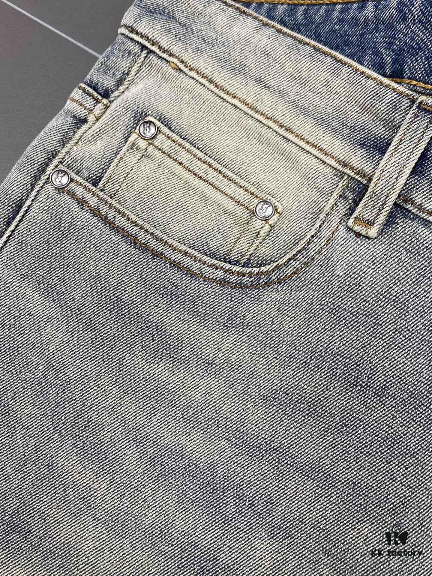 SAINT LAURENT YSL Exclusive New Arrival Casual Jeans High-End Version