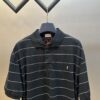 Saint Laurent Embroidered Striped Polo Shirt