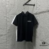 YSL Saint Laurent Short-Sleeve Polo 2025 Spring/Summer New Arrival Minimalist Letter Embroidery Beaded Fabric Unisex Polo Collar