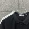 YSL Saint Laurent Short-Sleeve Polo 2025 Spring/Summer New Arrival Minimalist Letter Embroidery Beaded Fabric Unisex Polo Collar