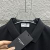 YSL Saint Laurent Short-Sleeve Polo 2025 Spring/Summer New Arrival Minimalist Letter Embroidery Beaded Fabric Unisex Polo Collar