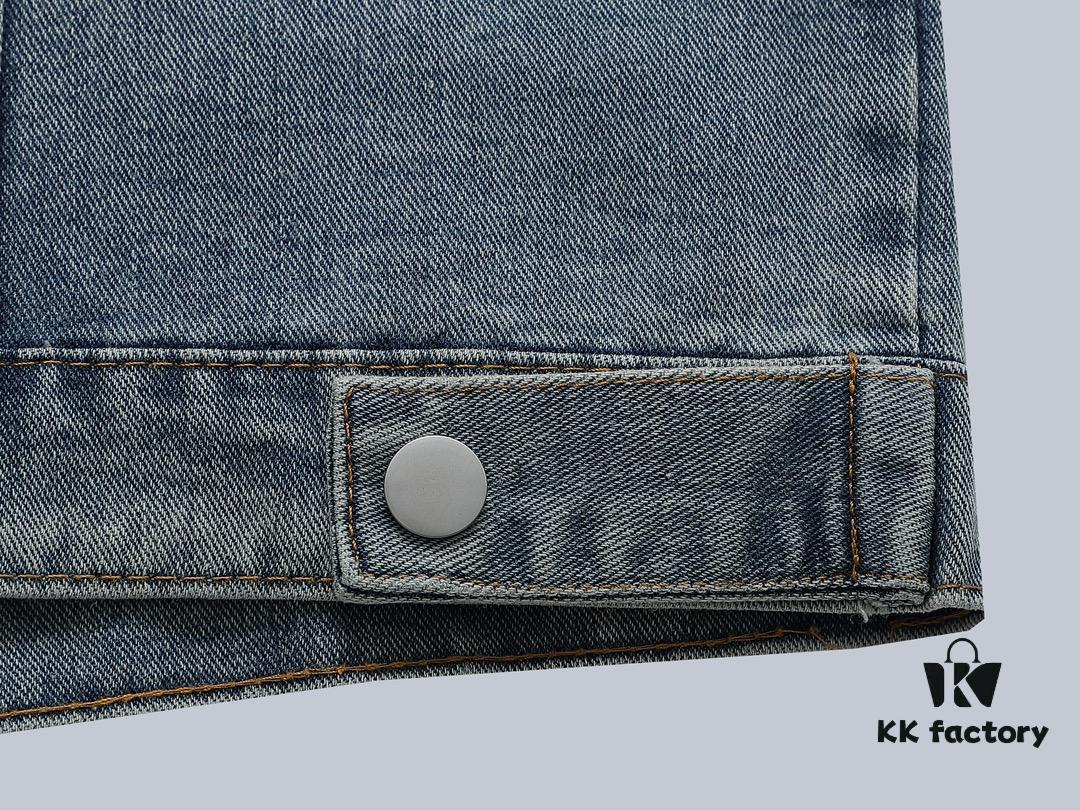 Saint Laurent YSL Rhinestone Embellished Denim Jacket (Top-tier Version, Distinguished from Standard Stock)