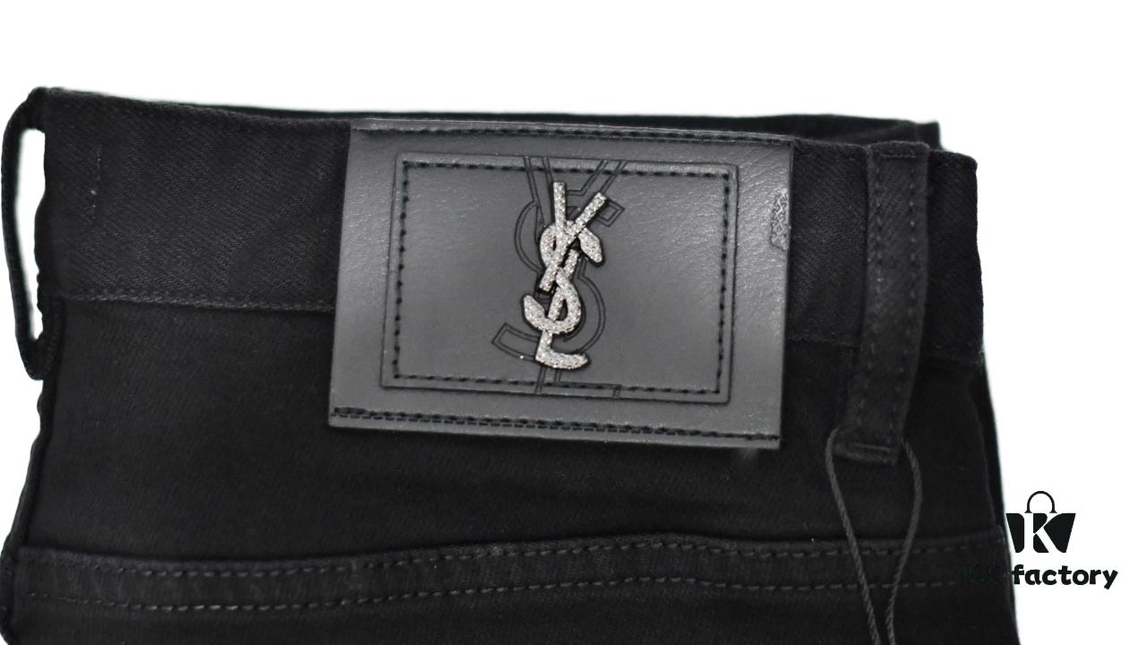 YSL Saint Laurent Rhinestone Premium Craftsmanship Jeans