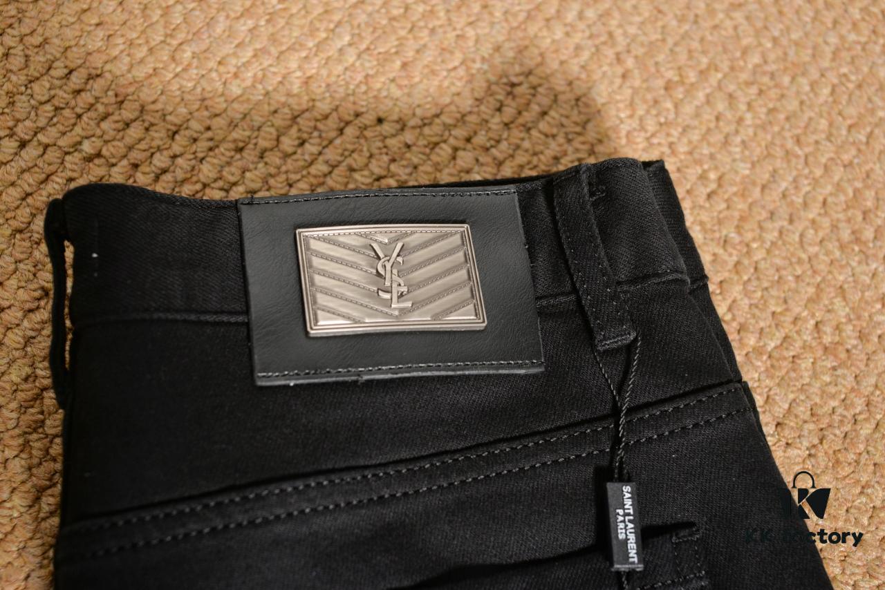 YSL Saint Laurent Rhinestone Premium Craftsmanship Jeans