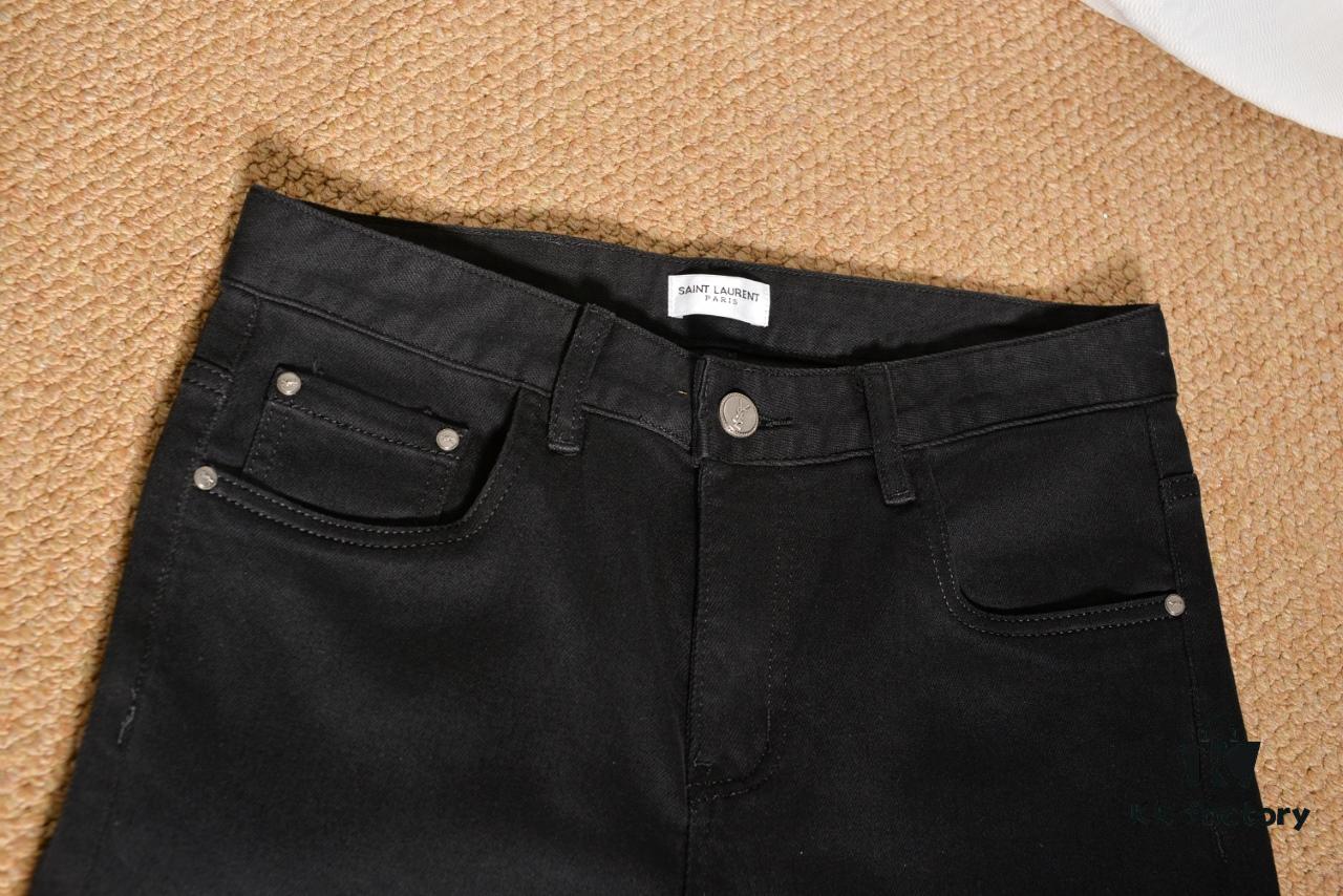 YSL Saint Laurent Rhinestone Premium Craftsmanship Jeans