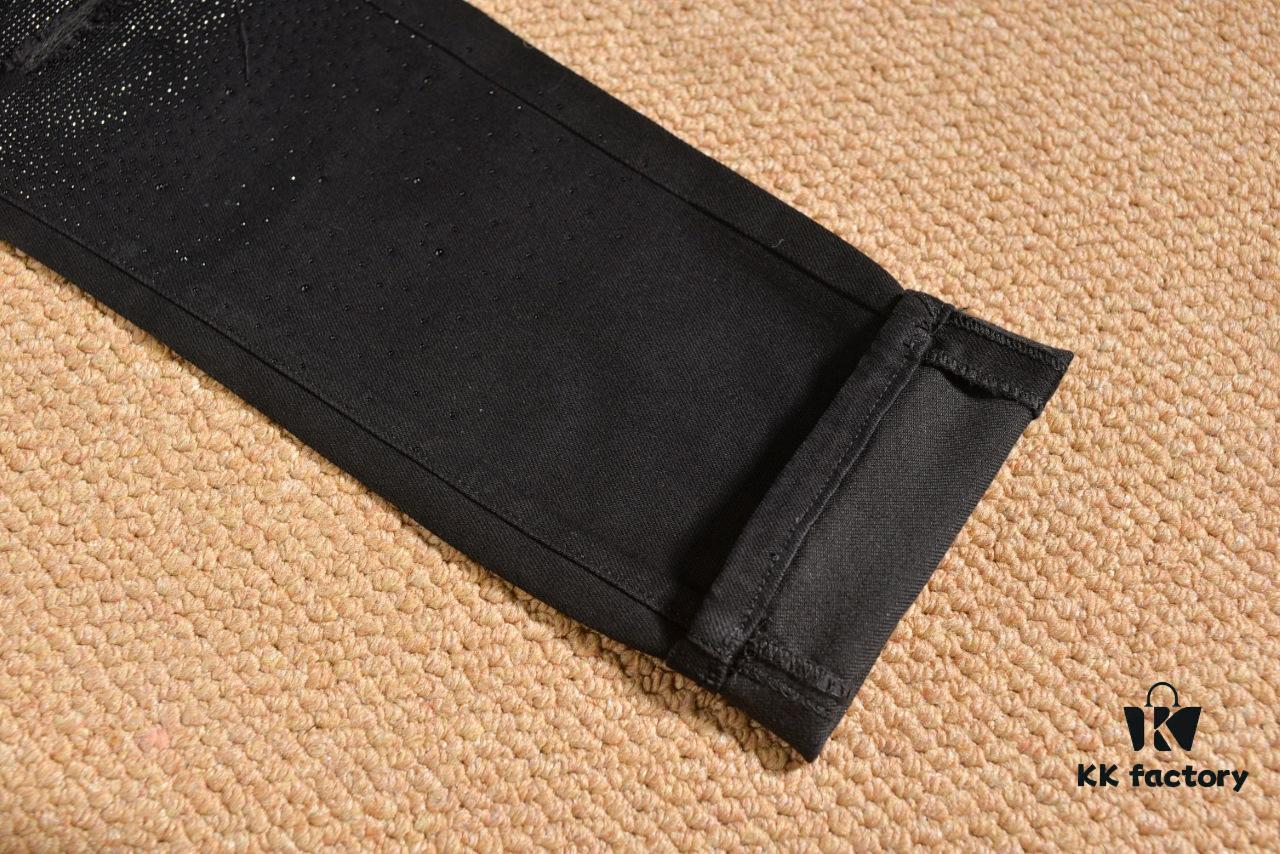 YSL Saint Laurent Rhinestone Premium Craftsmanship Jeans