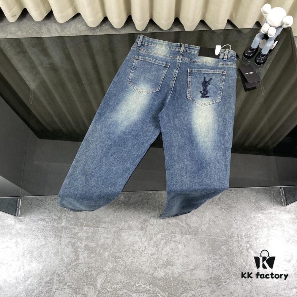 Best-Selling SAINT LAURENT SLP Classic Slim-Fit Jeans with Embroidered Pockets