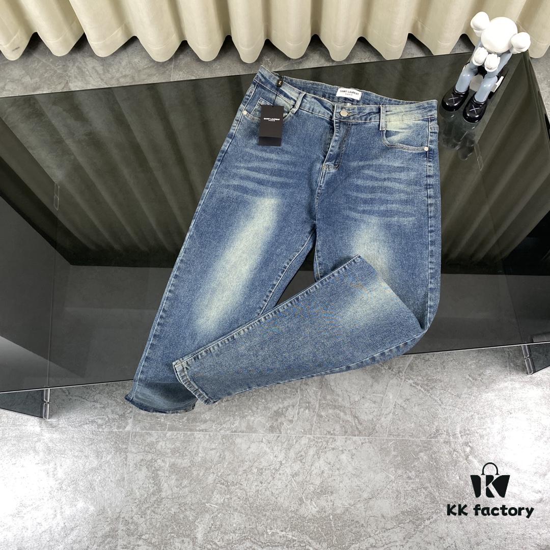 Best-Selling SAINT LAURENT SLP Classic Slim-Fit Jeans with Embroidered Pockets