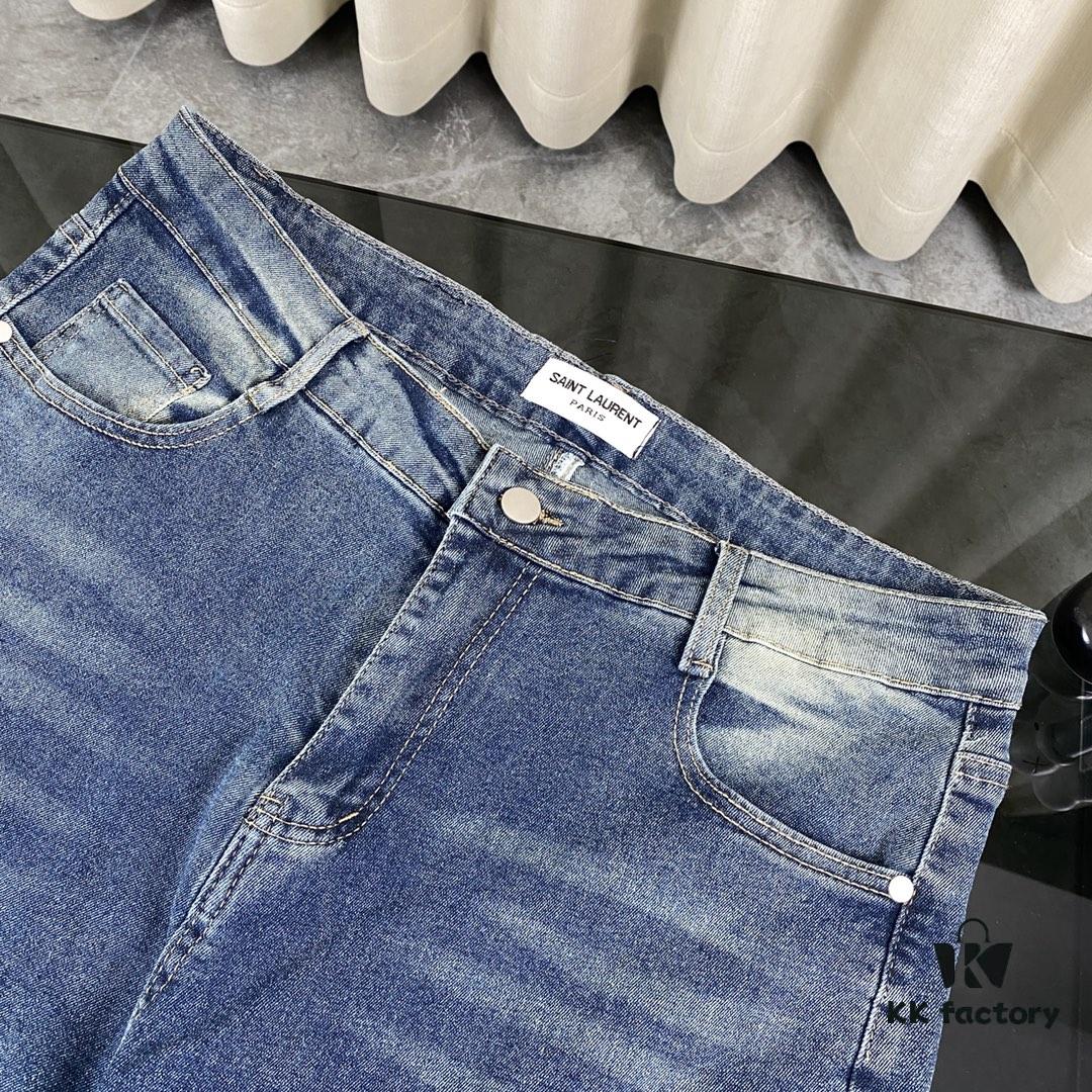 Best-Selling SAINT LAURENT SLP Classic Slim-Fit Jeans with Embroidered Pockets