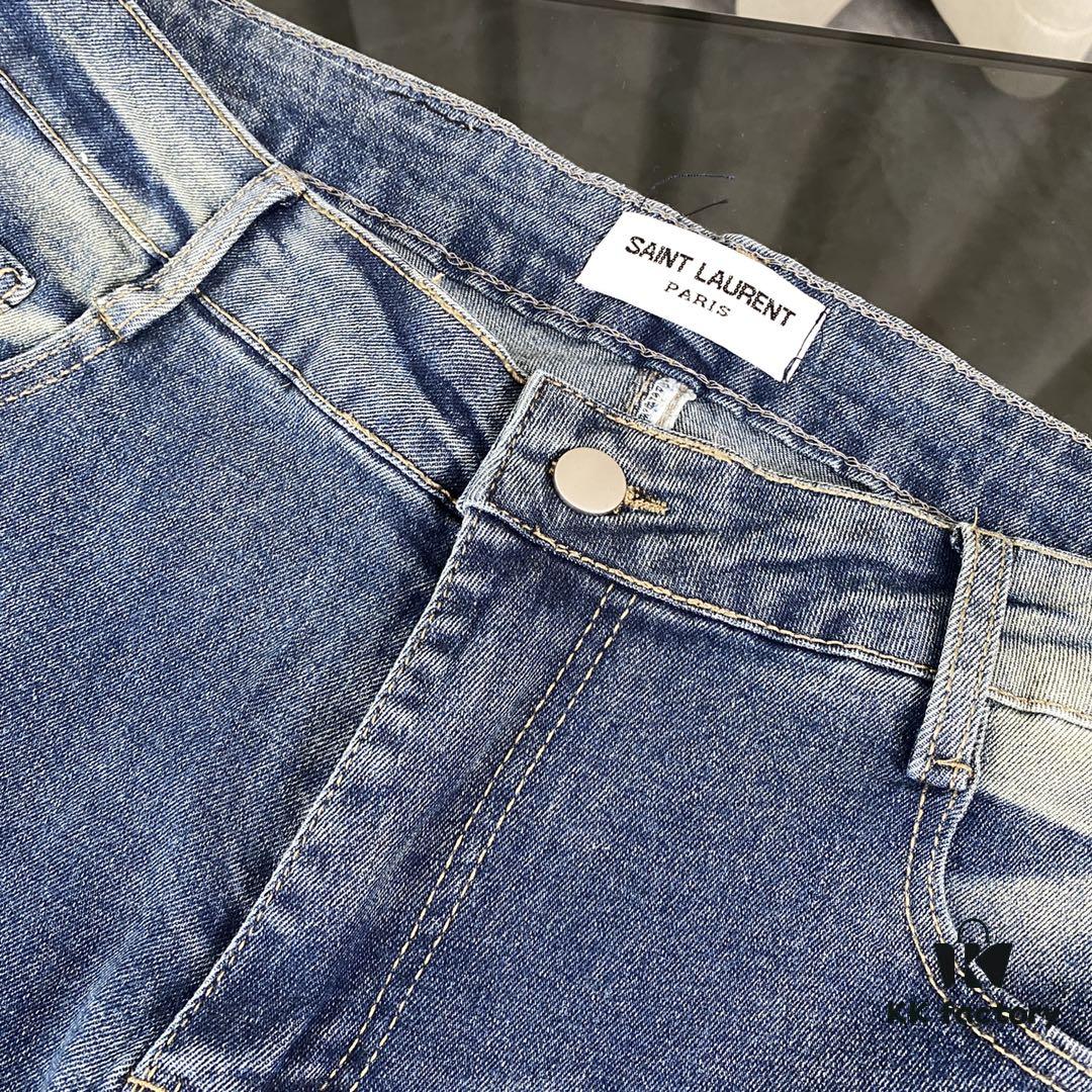 Best-Selling SAINT LAURENT SLP Classic Slim-Fit Jeans with Embroidered Pockets