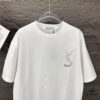 YSL Saint Laurent 2025 New Rhinestone Letter Logo Couple Short Sleeve T-Shirt