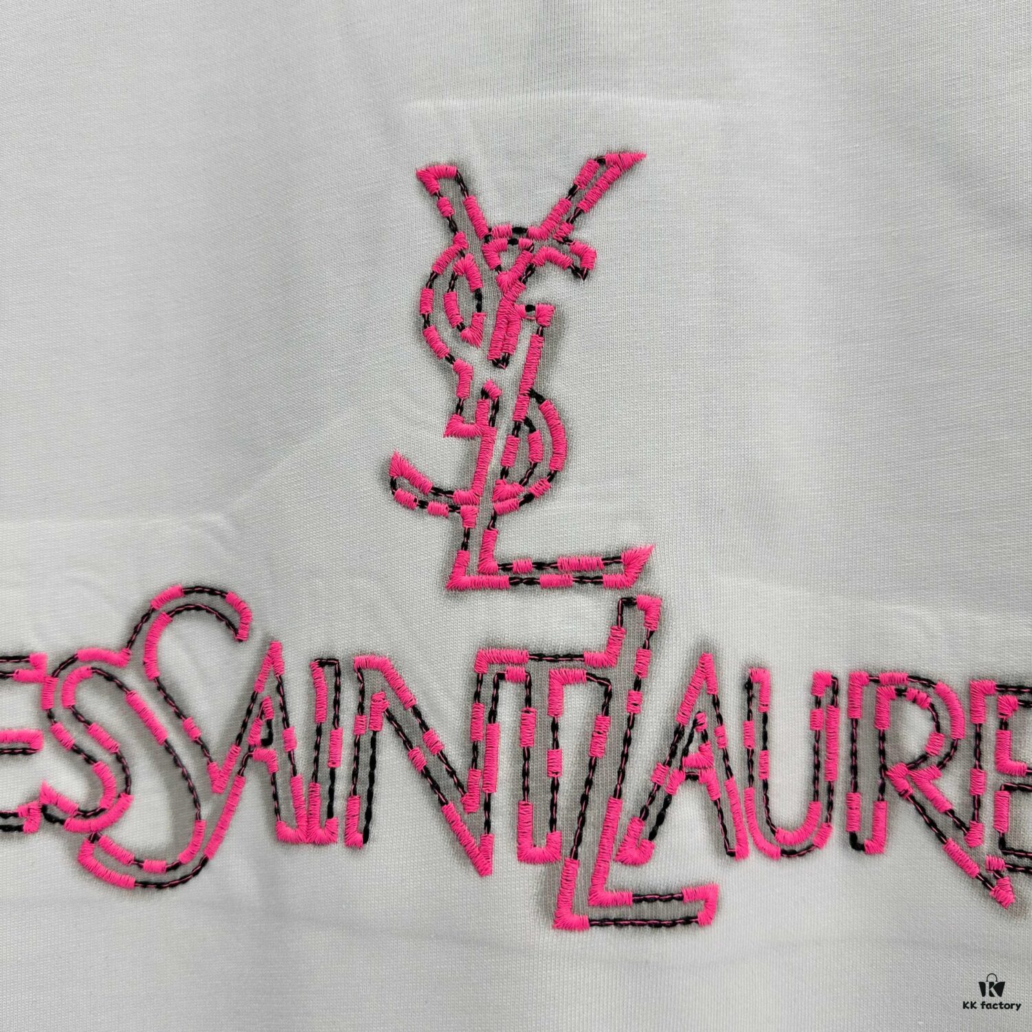 2025 Spring and Summer New Short Sleeve T-Shirt, Heavyweight Pure Cotton with Letter Embroidery