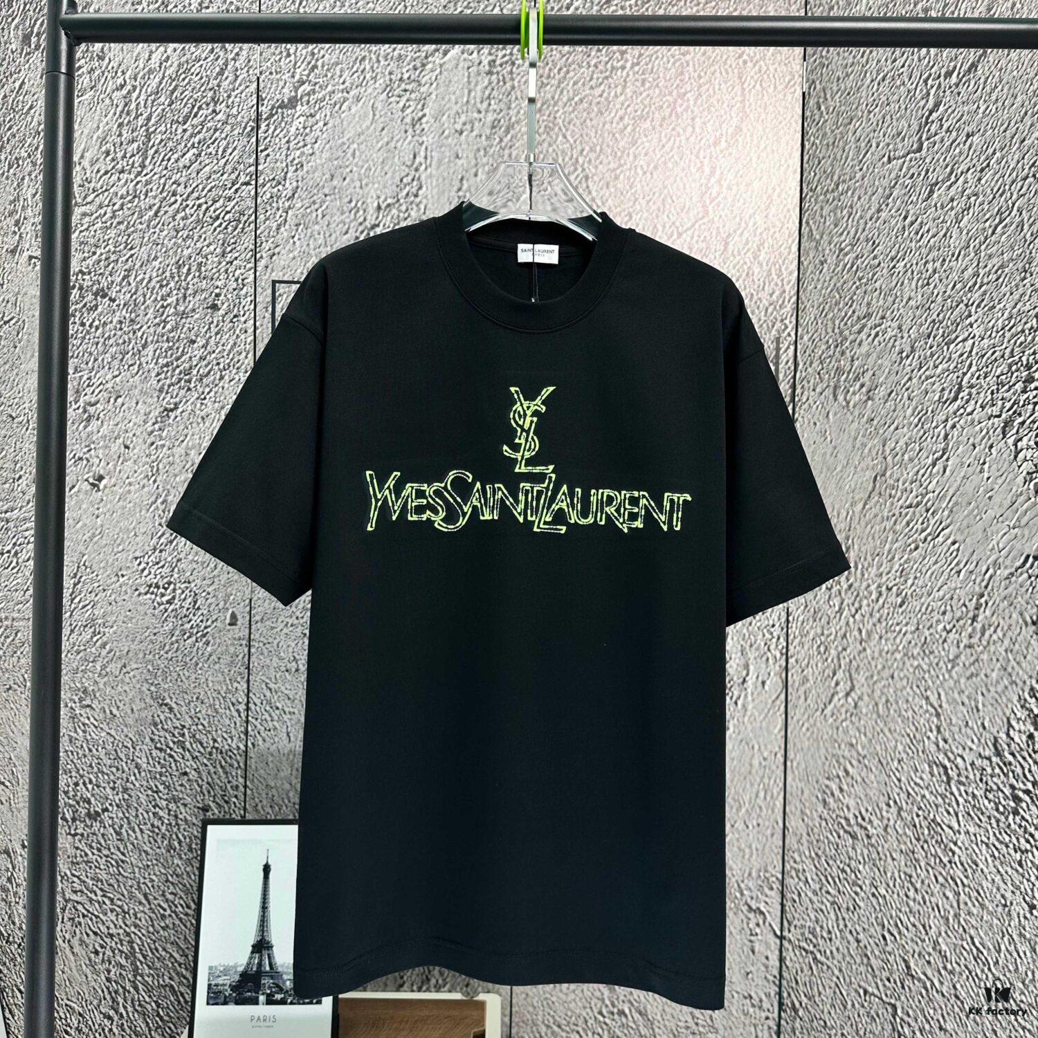 2025 Spring and Summer New Short Sleeve T-Shirt, Heavyweight Pure Cotton with Letter Embroidery