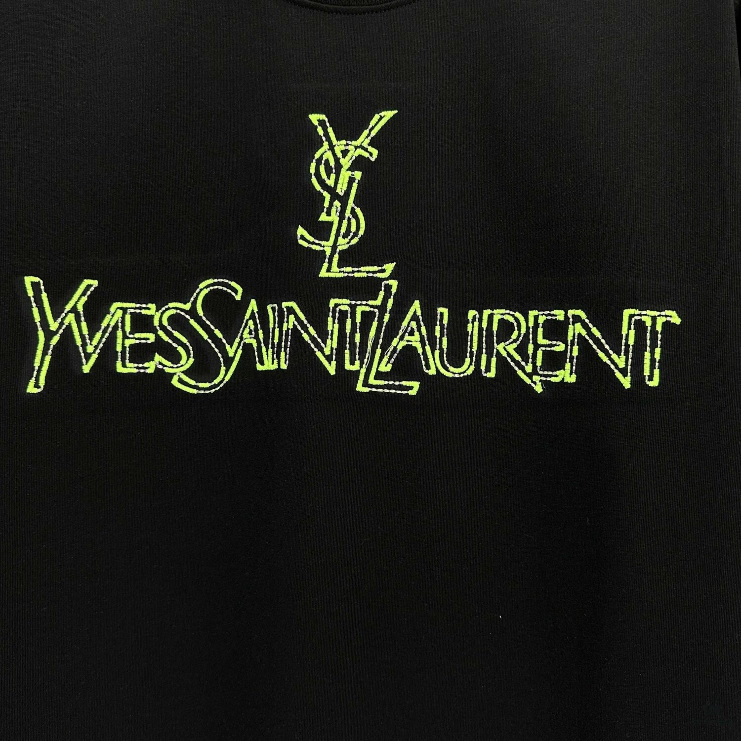 2025 Spring and Summer New Short Sleeve T-Shirt, Heavyweight Pure Cotton with Letter Embroidery