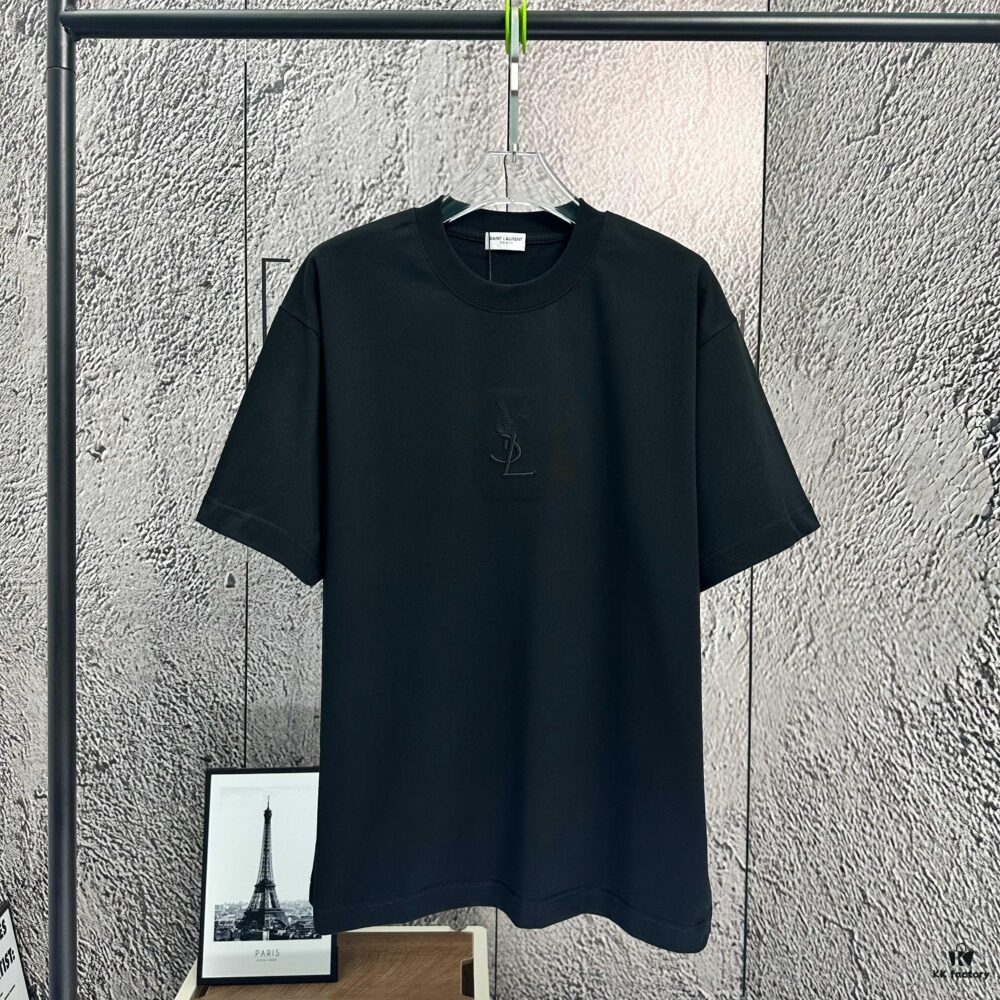 2025 Spring and Summer New Short Sleeve T-Shirt, Heavyweight Pure Cotton with Special Embroidery and 3D Print