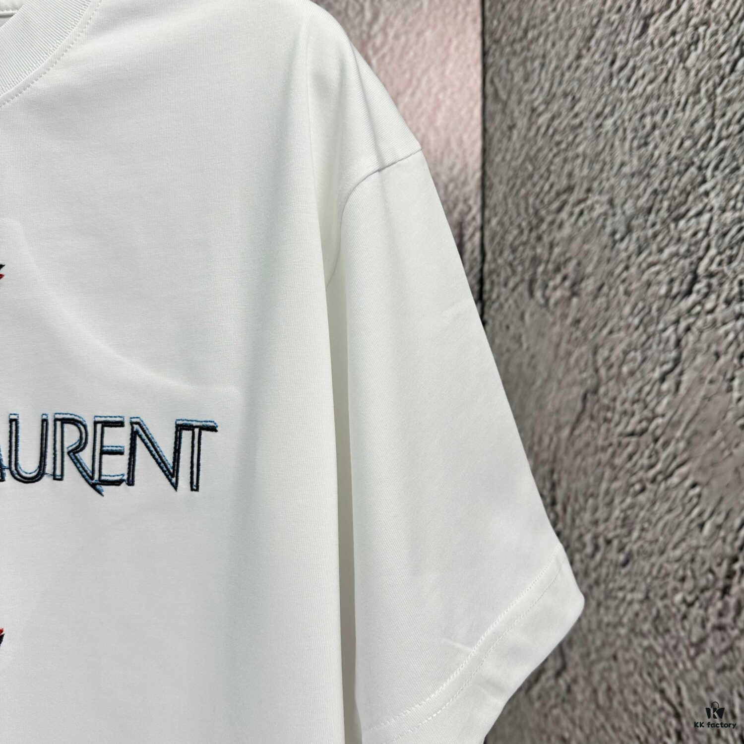 2025 Spring Summer New Arrival Short Sleeve T-Shirt, Heavyweight Pure Cotton with Special Embroidered Letters