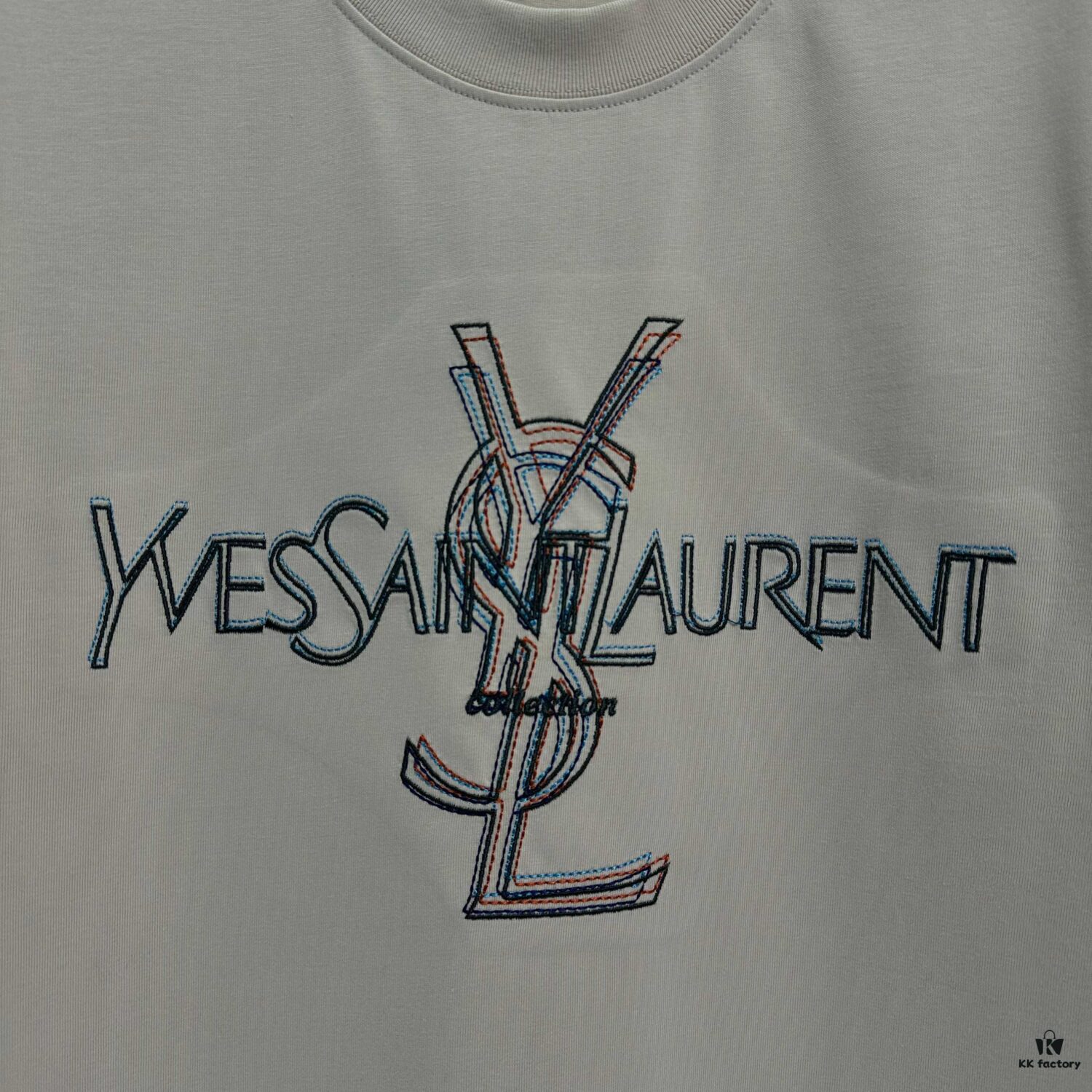 2025 Spring Summer New Short Sleeve T-Shirt, Heavyweight Pure Cotton with Special Embroidered Letters